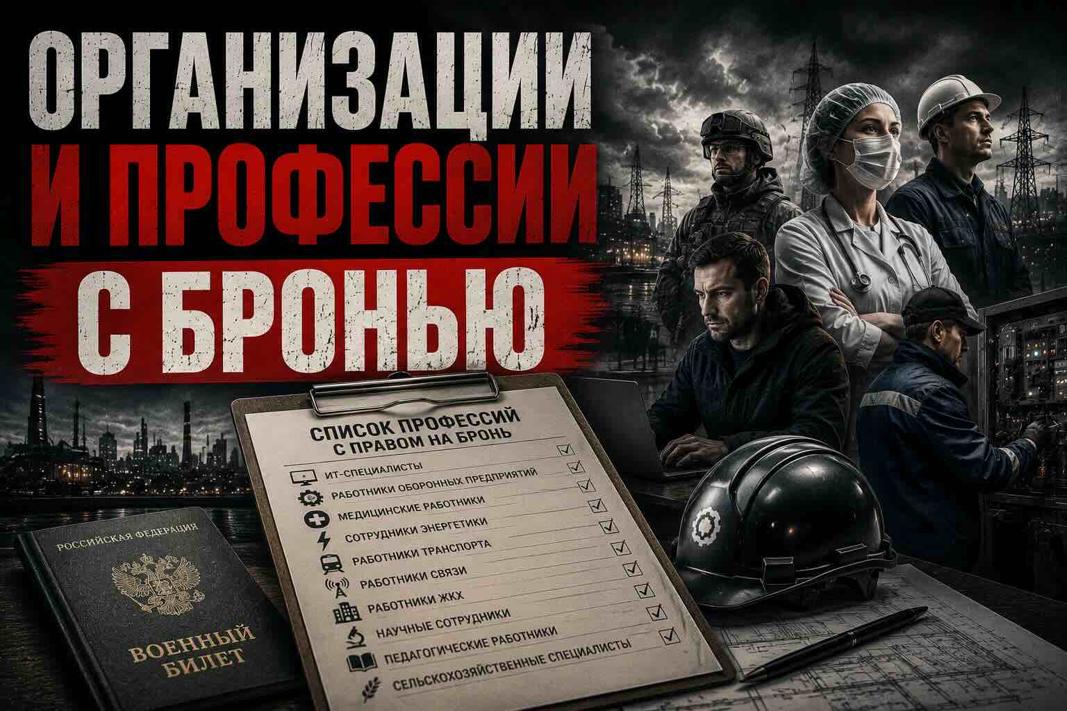 Какие организации и профессии дают бронь от мобилизации