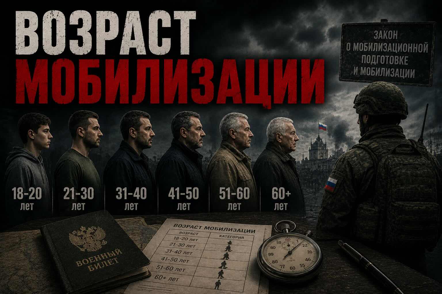 Возраст мобилизации 2026: до какого возраста могут призвать