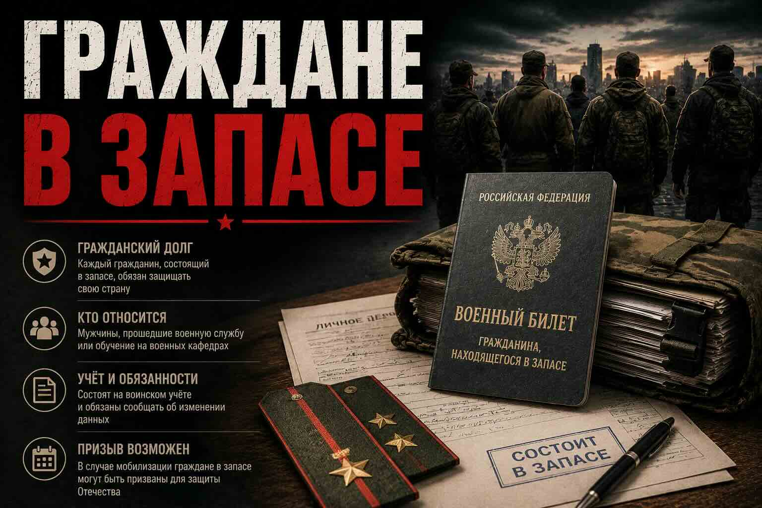 Мобилизация граждан в запасе: разряды и очерёдность призыва
